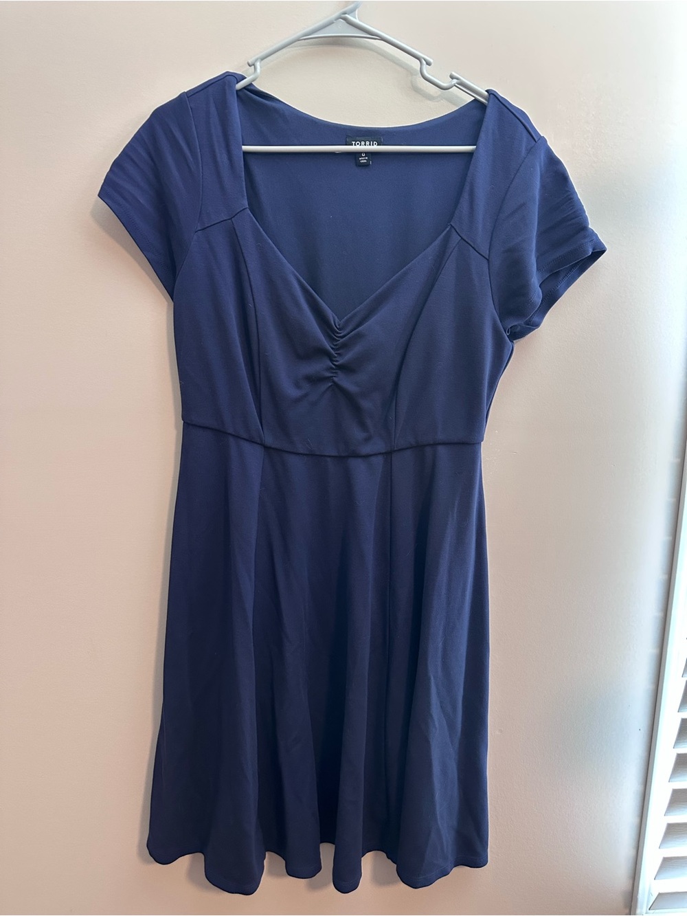 torrid Deep Navy V-Neck Fit & Flare Mini Dress